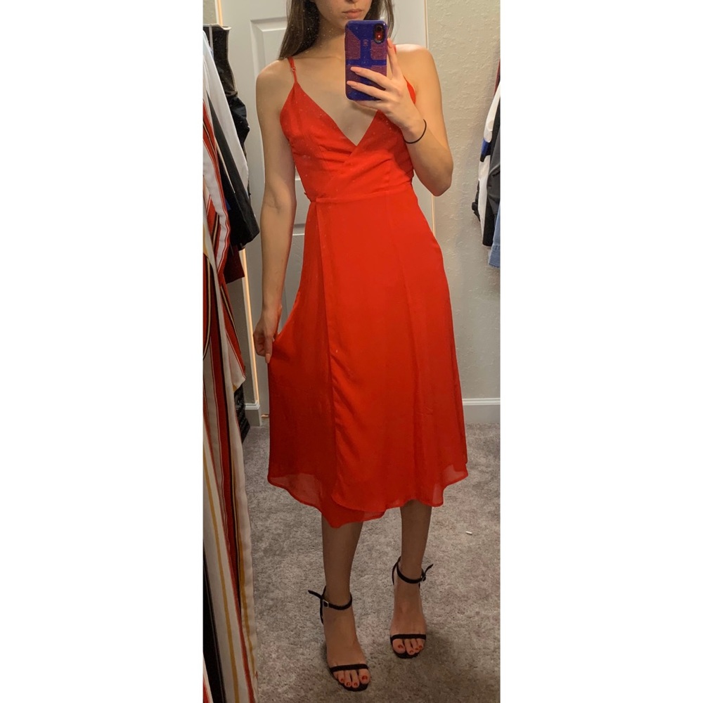Red Flowy Dress